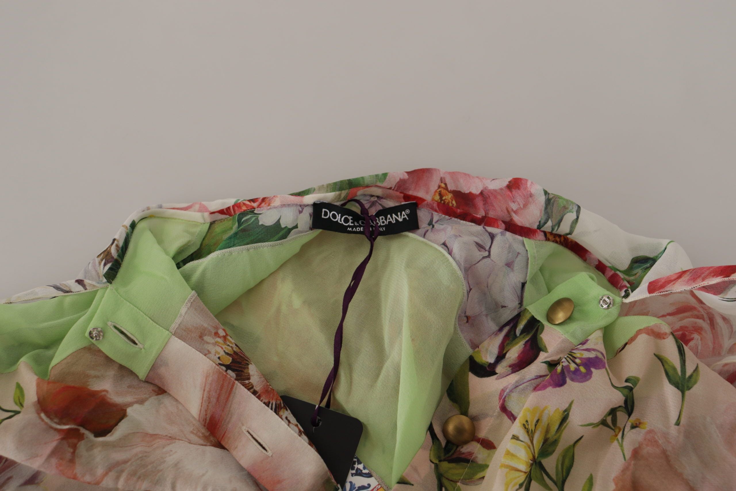 Dolce &amp; Gabbana Elegante Seidenbluse mit floralem Patchwork