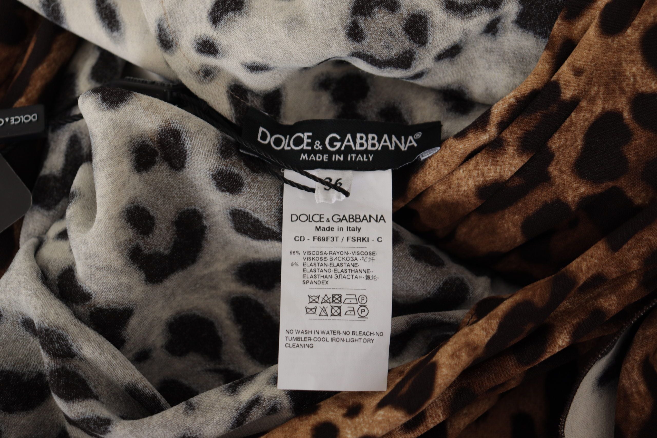 Rochie maxi elegantă Dolce &amp; Gabbana, cu decolteu în V și linie A, maro