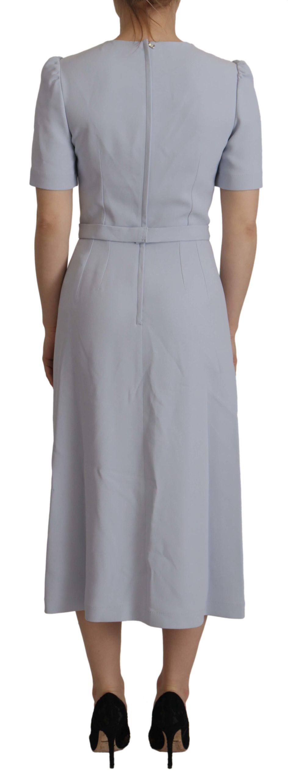 Rochie elegantă Dolce &amp; Gabbana, albastru deschis, cu model A