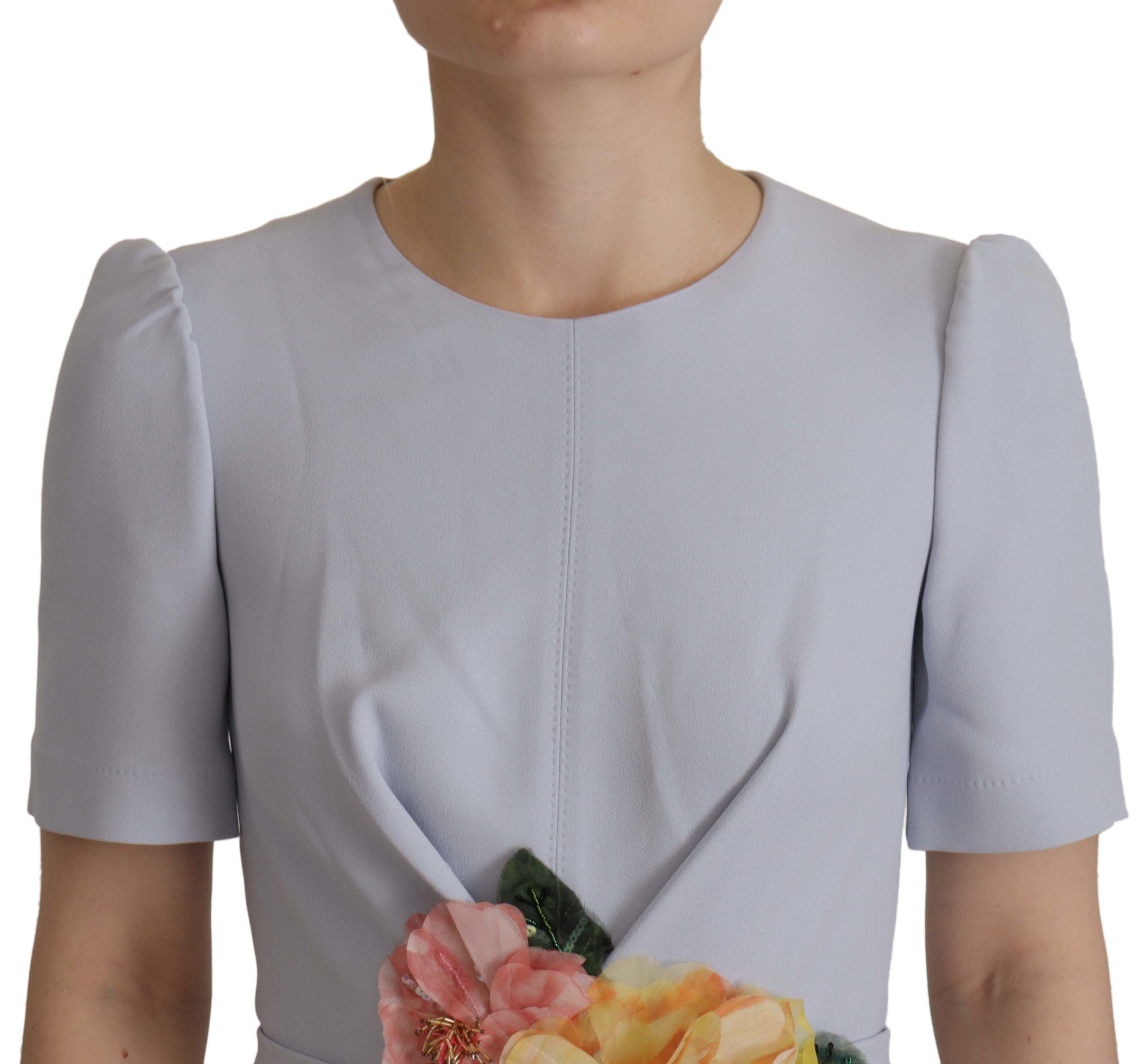 Rochie elegantă Dolce &amp; Gabbana, albastru deschis, cu model A