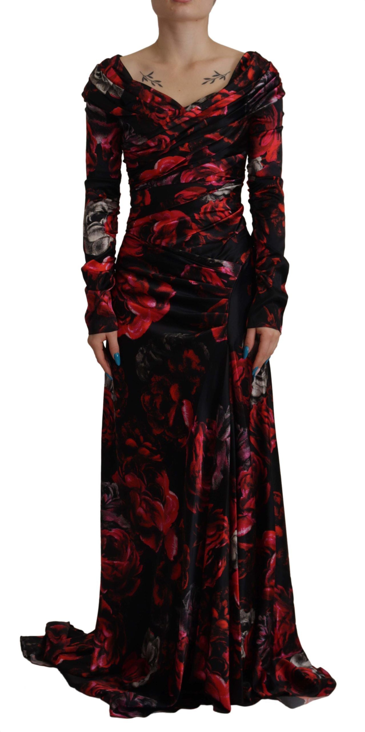 Dolce &amp; Gabbana Elegantes Etuikleid in A-Linie mit Blumenmuster