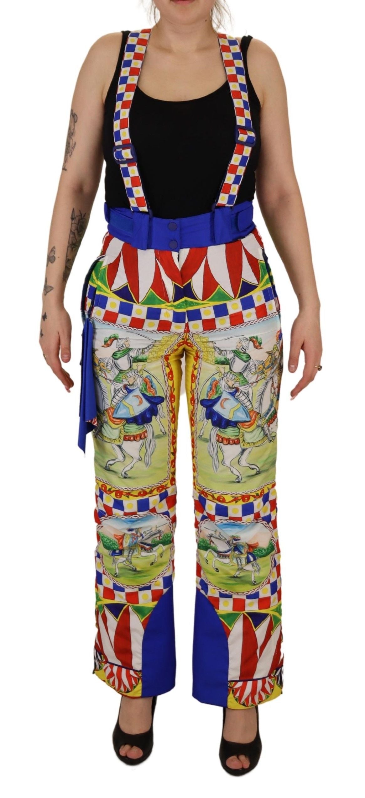 Dolce &amp; Gabbana Mehrfarbige Schneehose mit hoher Taille