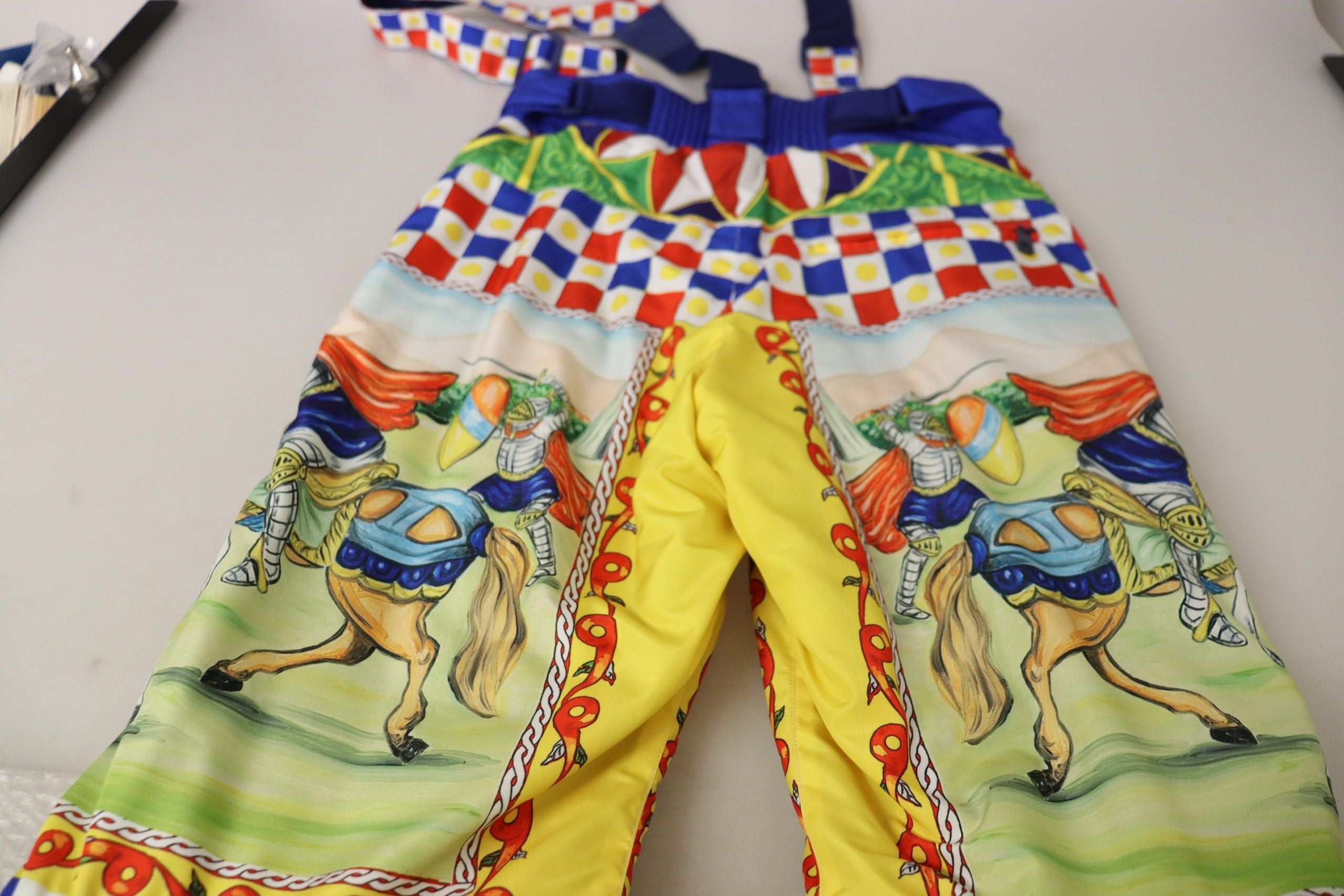Pantaloni de zăpadă cu talie înaltă multicolori Dolce &amp; Gabbana