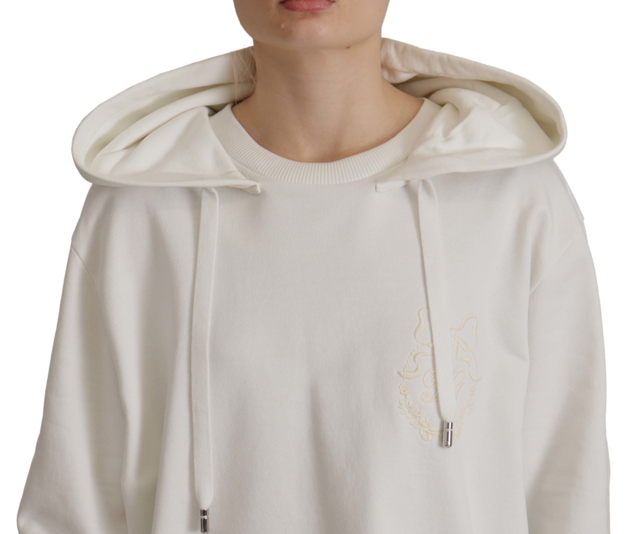 Dolce &amp; Gabbana Schicker weißer Kapuzenpullover