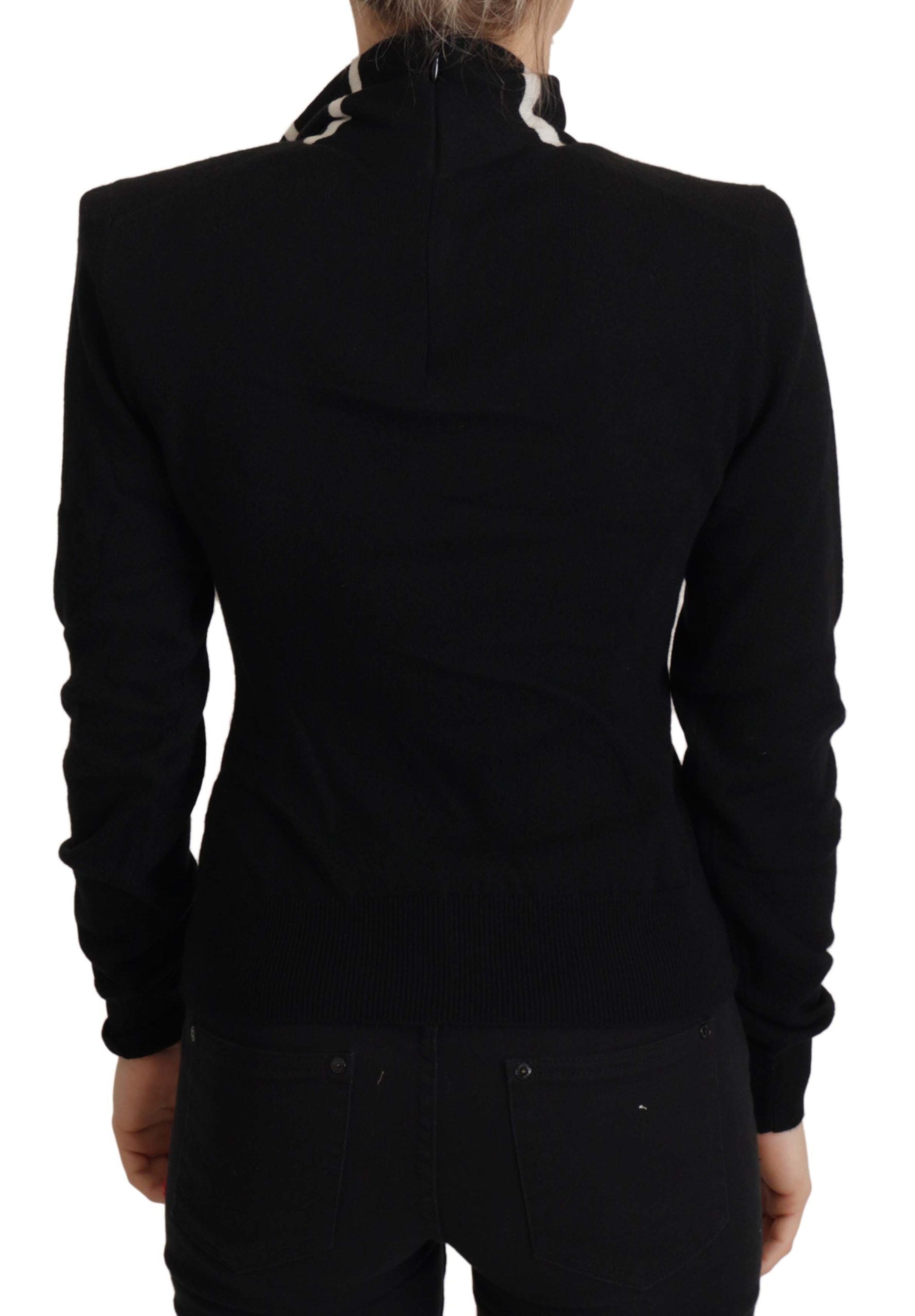 Dolce &amp; Gabbana Eleganter schwarzer Rollkragenpullover aus Kaschmir