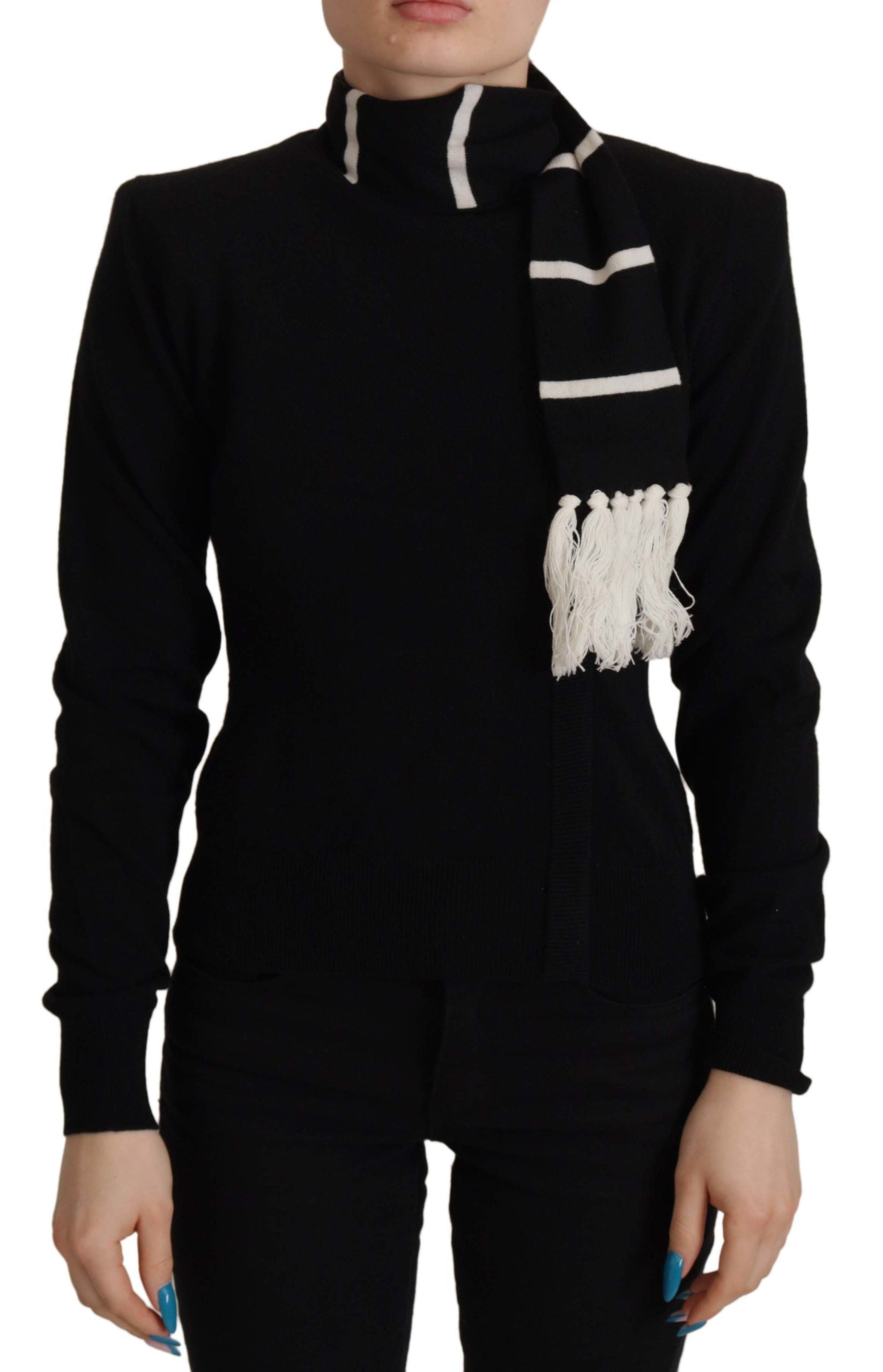 Dolce &amp; Gabbana Eleganter schwarzer Rollkragenpullover aus Kaschmir