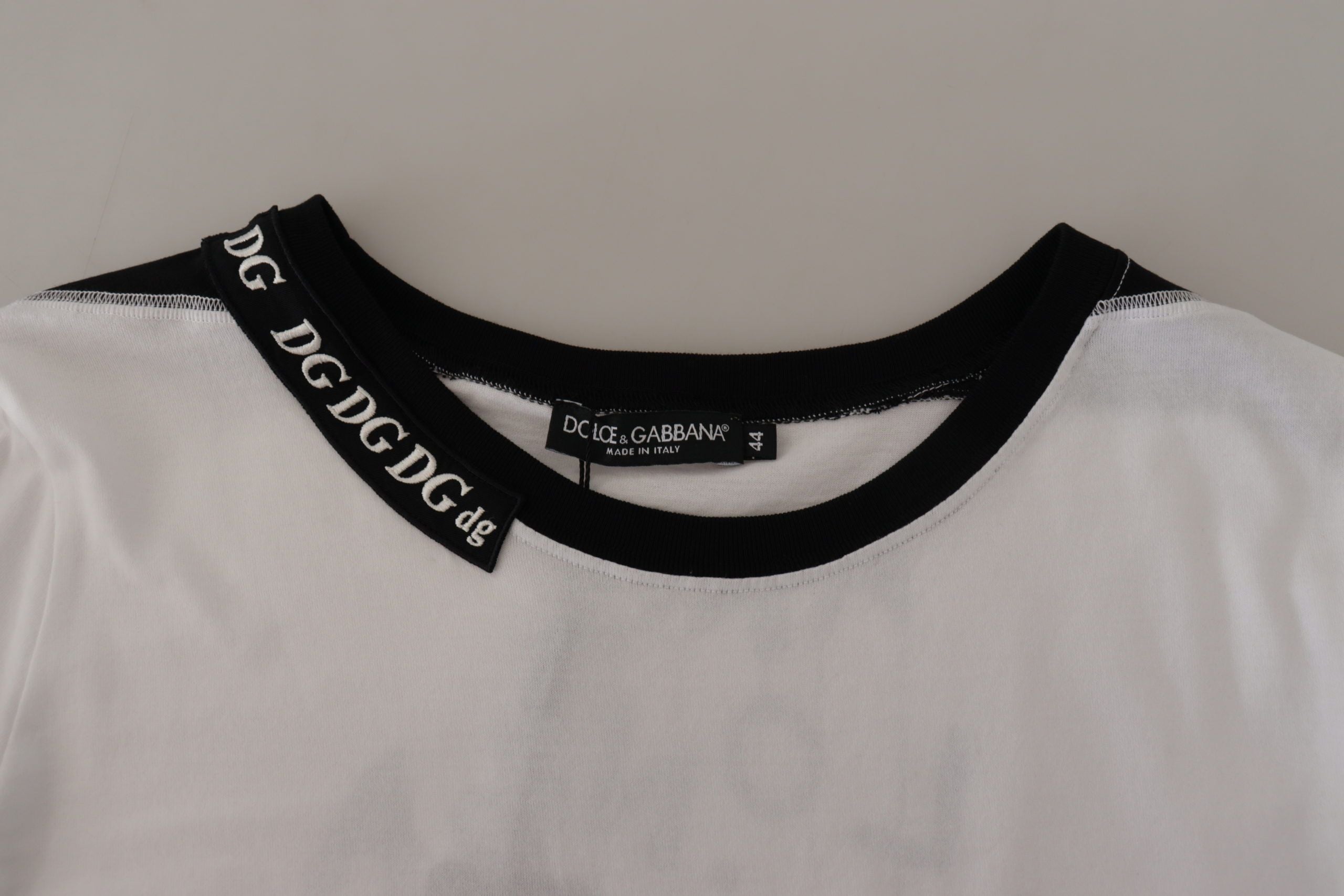 Dolce &amp; Gabbana – Elegantes T-Shirt mit Rundhalsausschnitt und Slogan