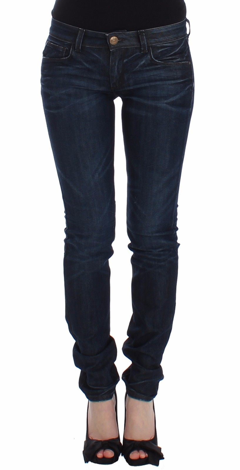 Ermanno Scervino Schicke dunkelblaue Röhrenjeans