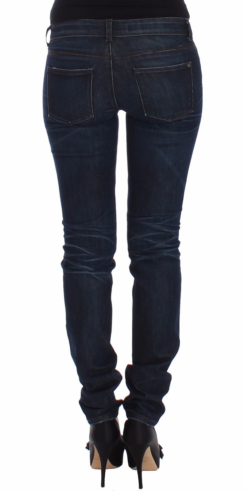 Ermanno Scervino Schicke dunkelblaue Röhrenjeans