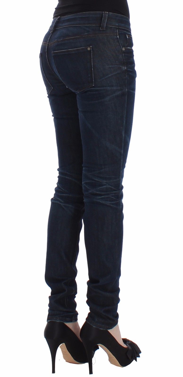 Ermanno Scervino Schicke dunkelblaue Röhrenjeans