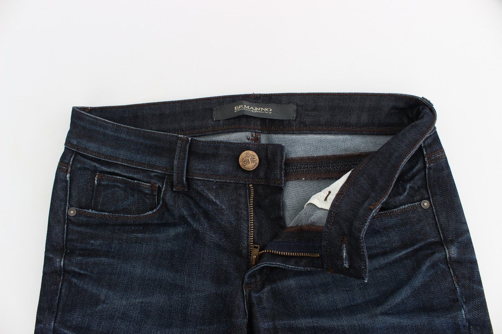 Ermanno Scervino Schicke dunkelblaue Röhrenjeans