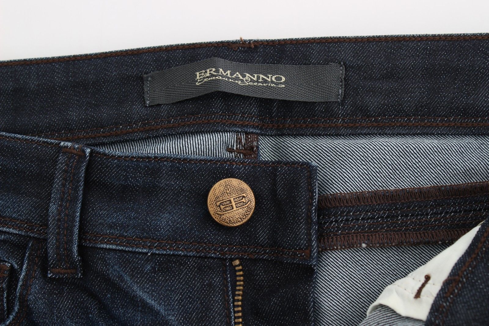 Ermanno Scervino Schicke dunkelblaue Röhrenjeans