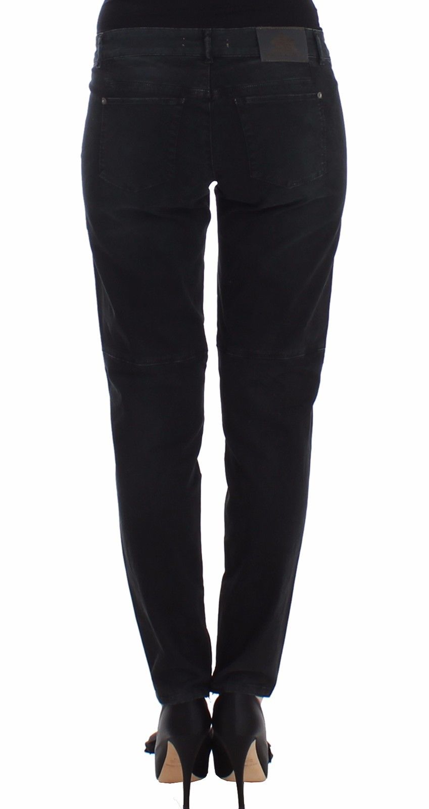 Ermanno Scervino – elegante, schwarze Designer-Jeans mit schmalem Bein