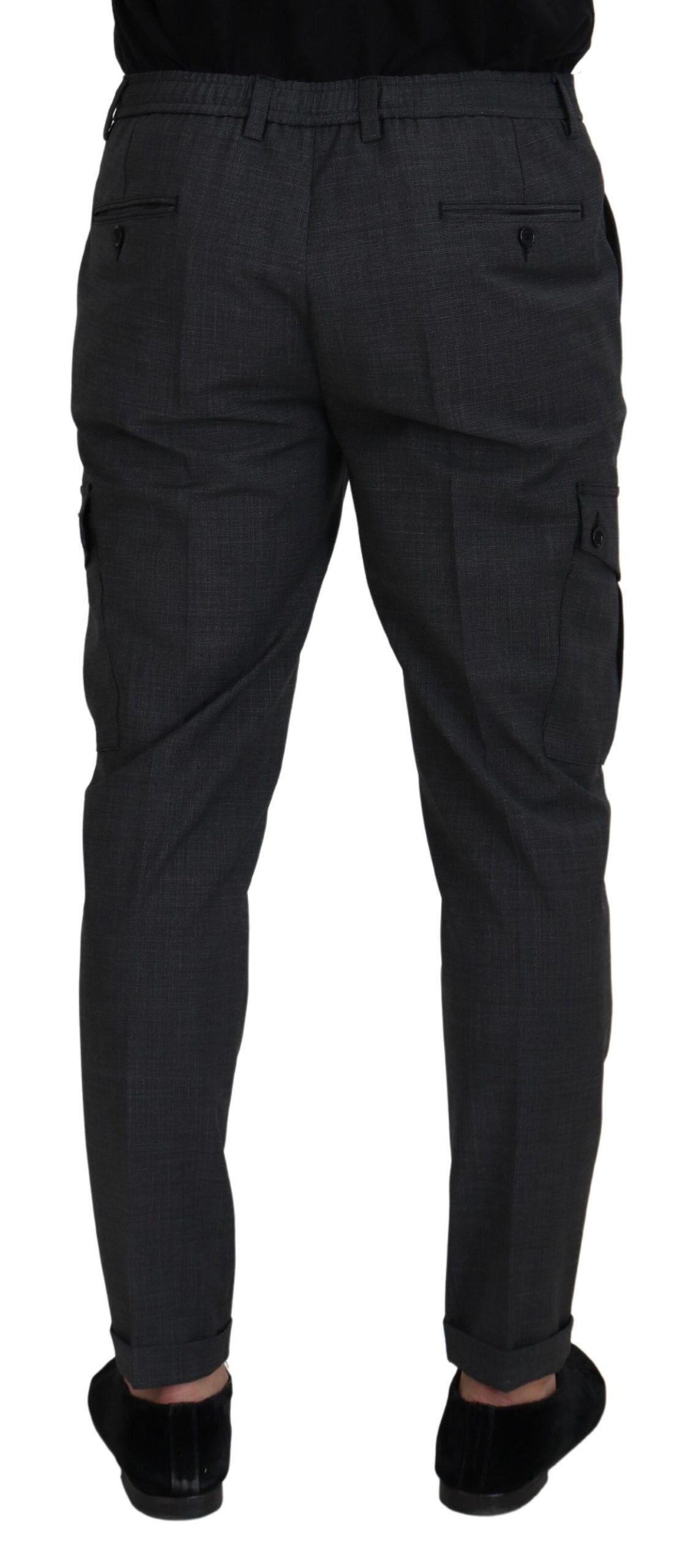 Dolce &amp; Gabbana Elegante karierte Slim Fit Cargohose