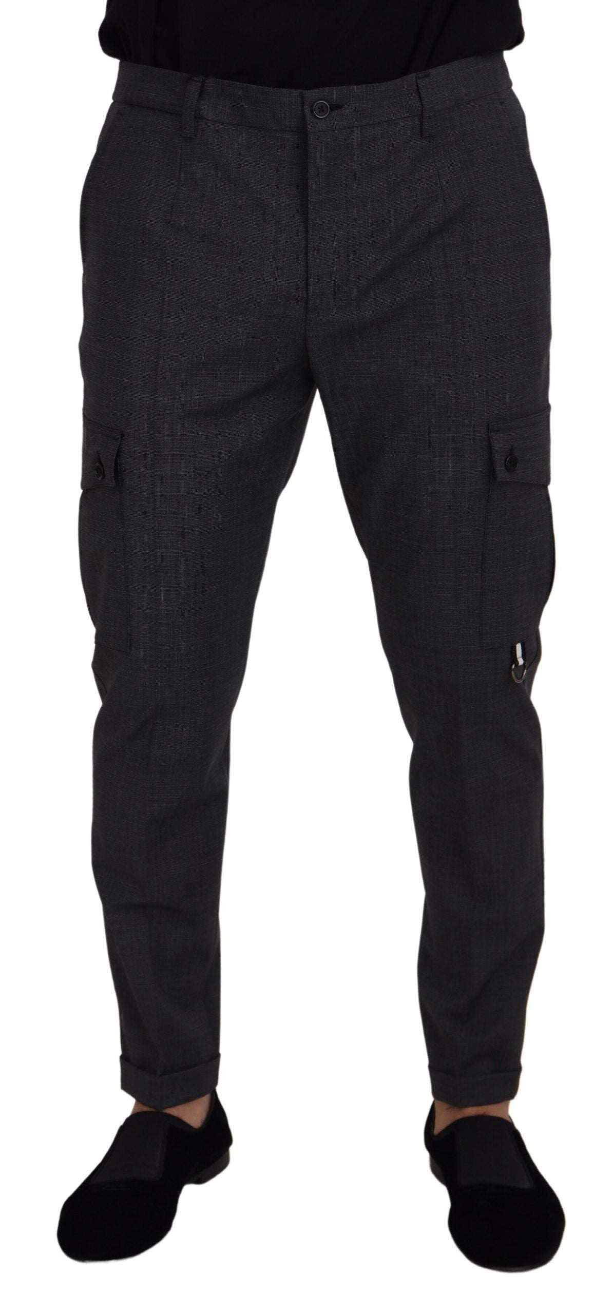 Dolce &amp; Gabbana Elegante karierte Slim Fit Cargohose