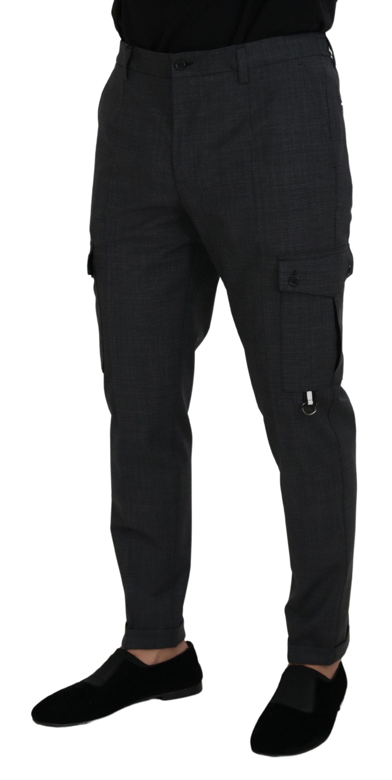 Dolce &amp; Gabbana Elegante karierte Slim Fit Cargohose