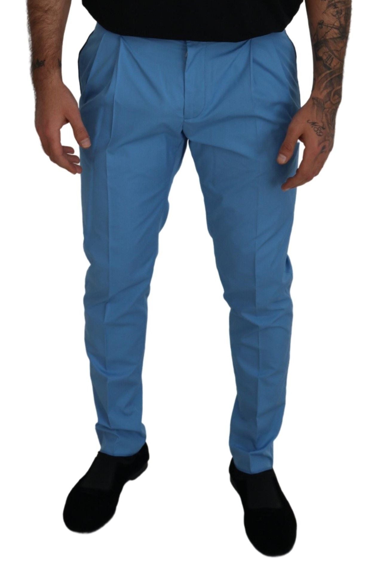 Elegante Slim Fit Chinos von Dolce &amp; Gabbana – Gönnen Sie sich italienischen Luxus