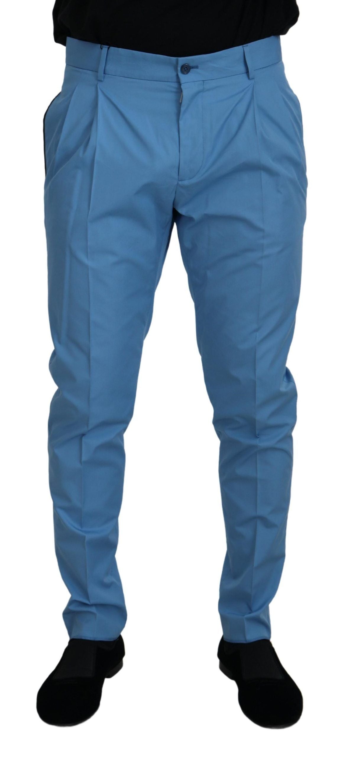 Elegante Slim Fit Chinos von Dolce &amp; Gabbana – Gönnen Sie sich italienischen Luxus