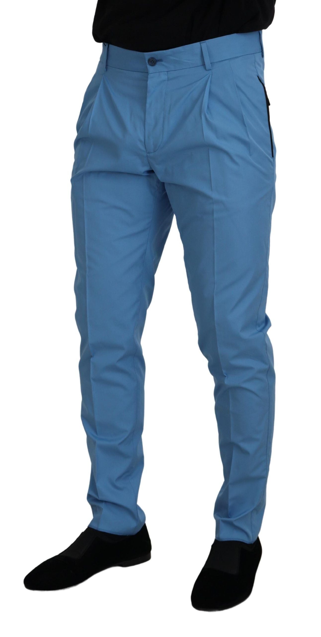 Elegante Slim Fit Chinos von Dolce &amp; Gabbana – Gönnen Sie sich italienischen Luxus