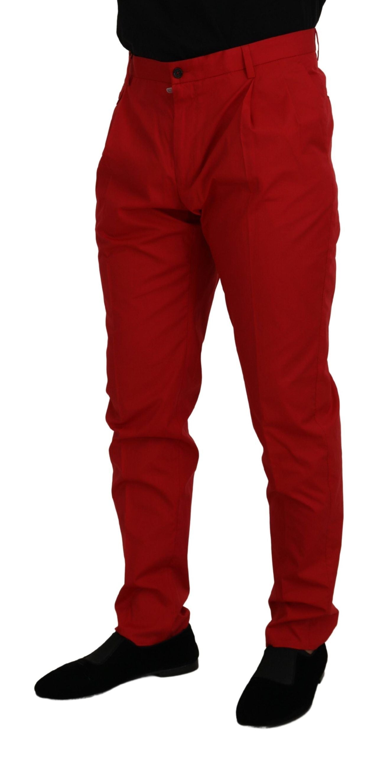 Dolce &amp; Gabbana Elegante Slim Fit Chinos in Purpur