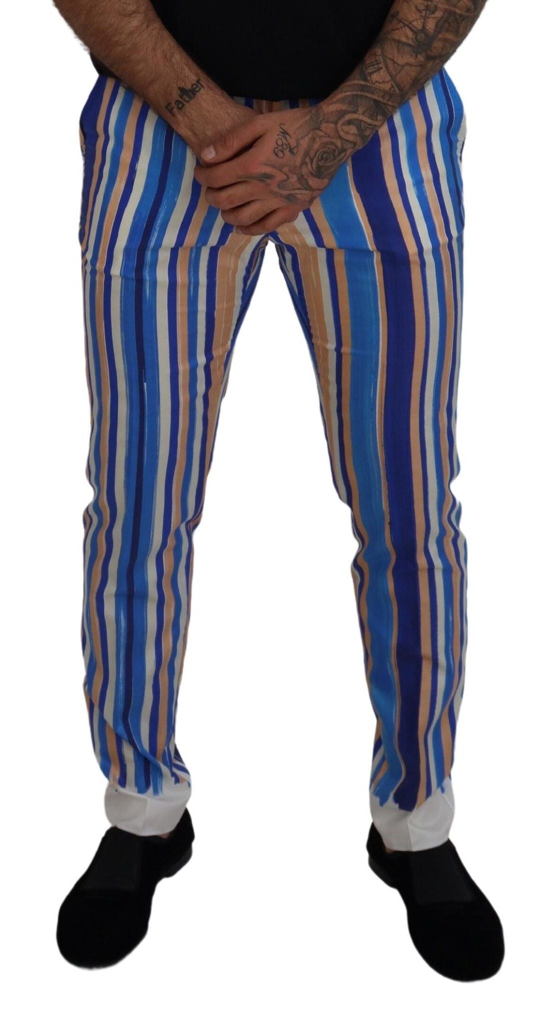 Dolce &amp; Gabbana – Elegante, gestreifte Chinos im Slim Fit