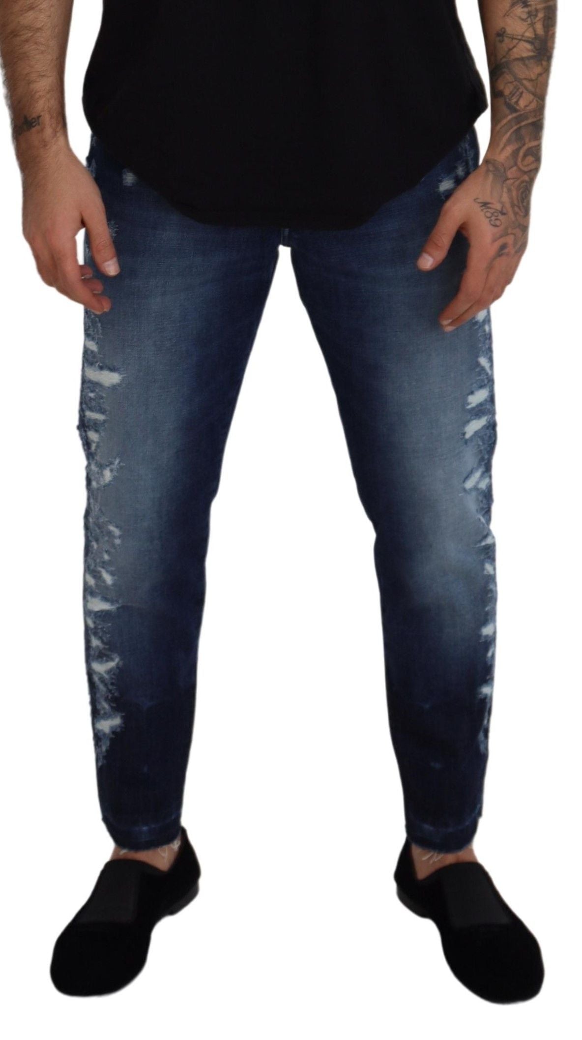 Dolce &amp; Gabbana Elegante Jeans in normaler Passform in blauer Waschung
