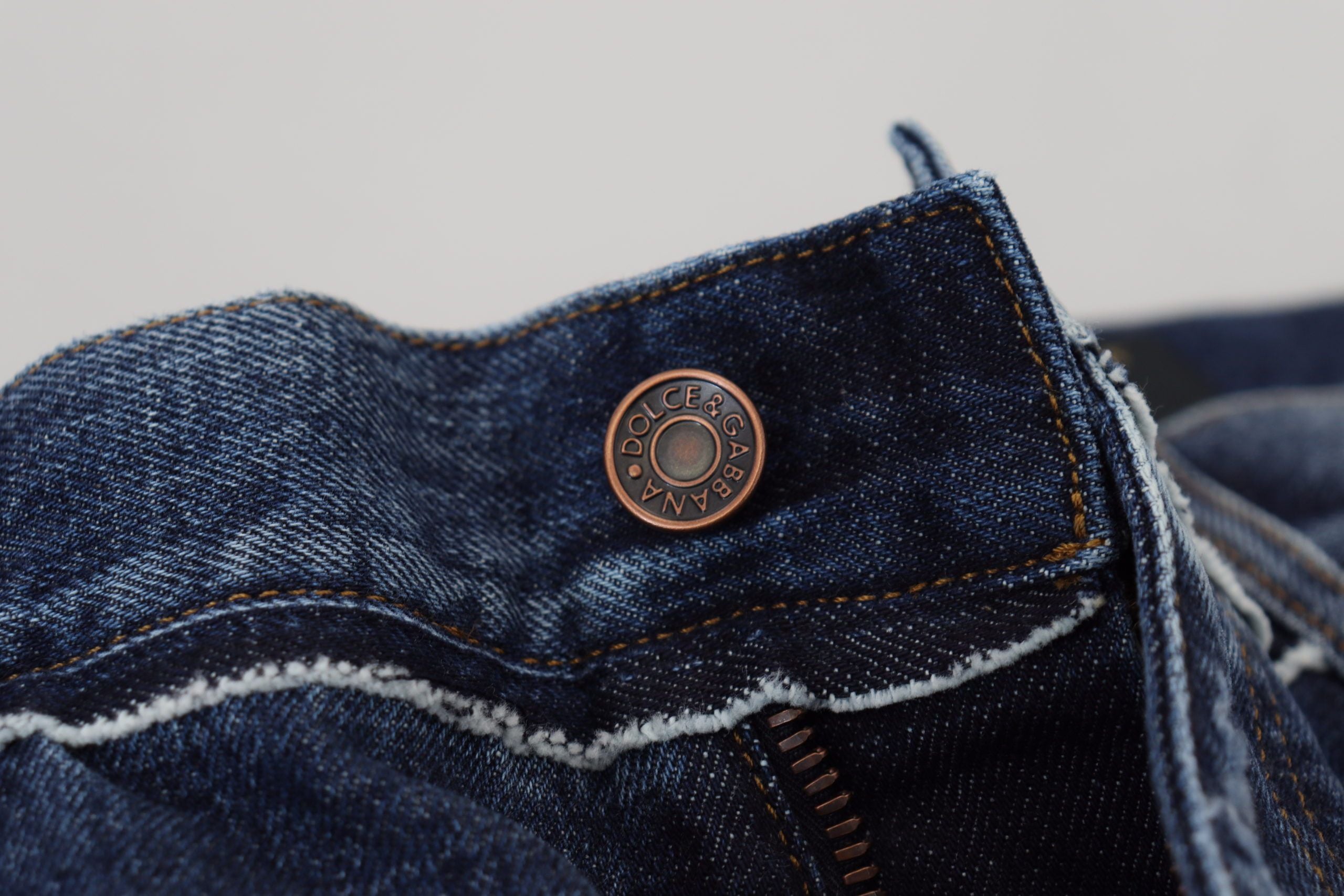 Dolce &amp; Gabbana Elegante Jeans in normaler Passform in blauer Waschung