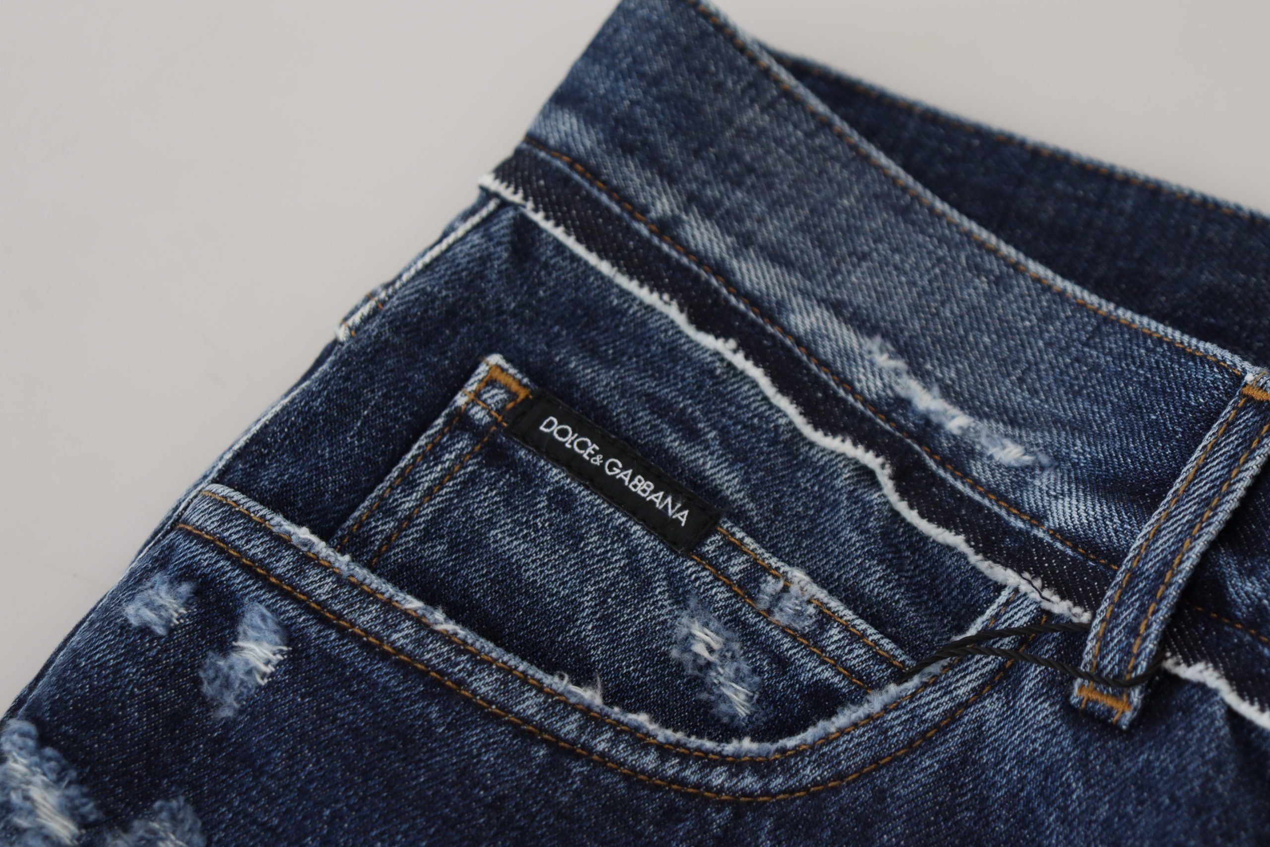 Dolce &amp; Gabbana Elegante Jeans in normaler Passform in blauer Waschung