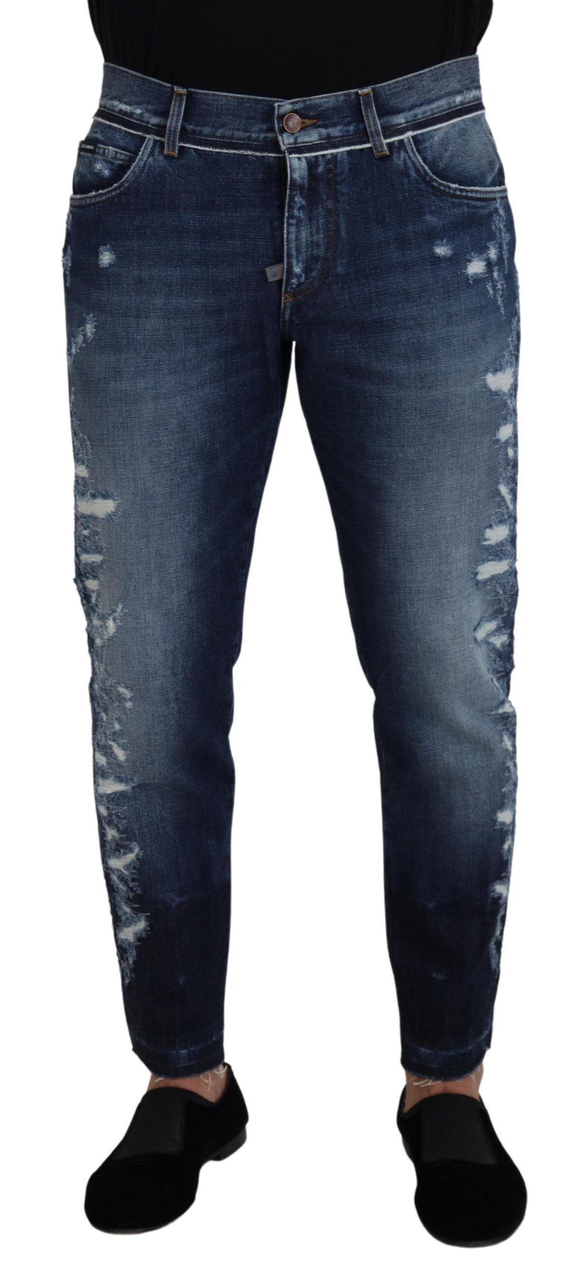 Dolce &amp; Gabbana Elegante Jeans in normaler Passform in blauer Waschung