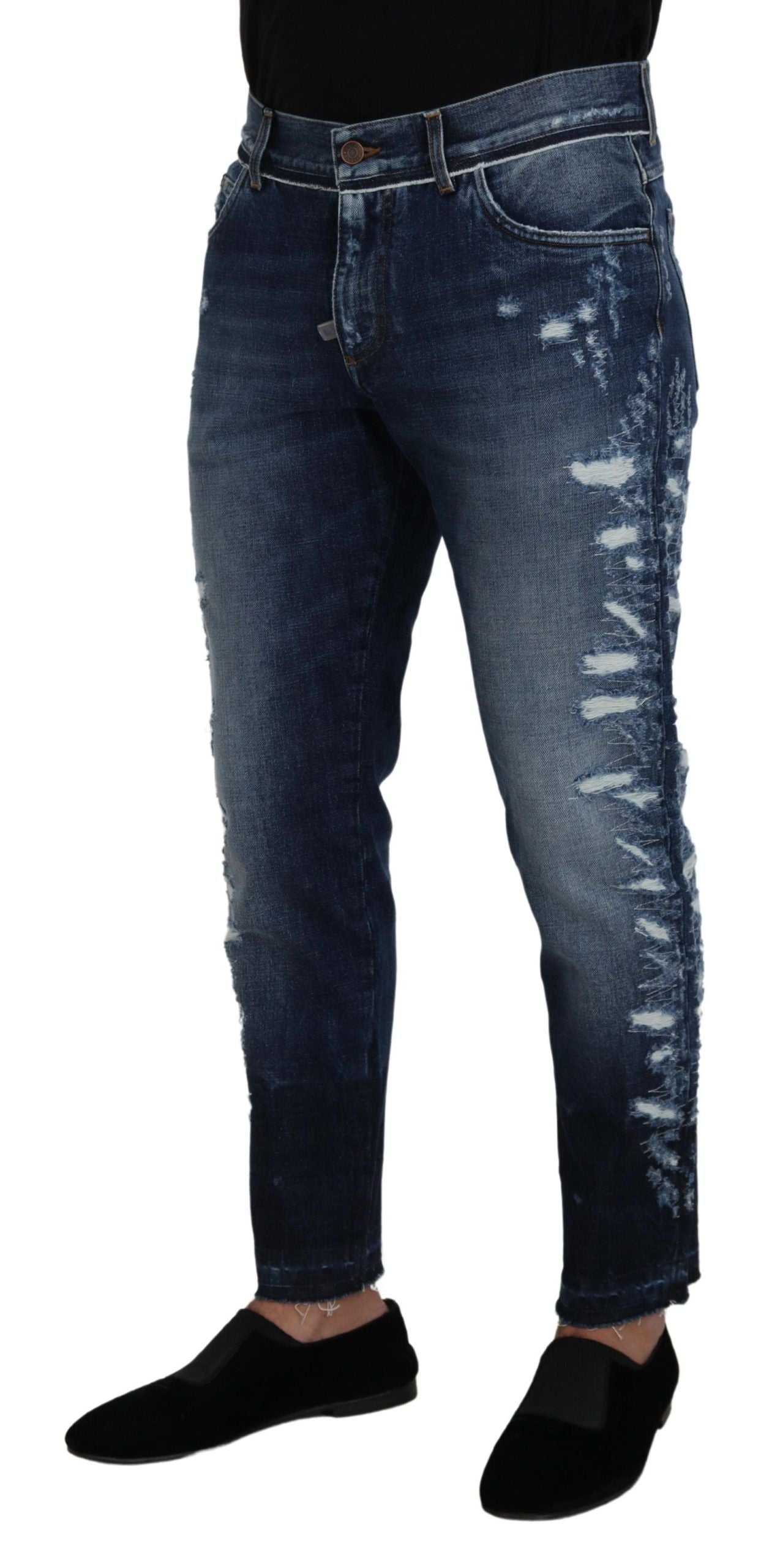 Dolce &amp; Gabbana Elegante Jeans in normaler Passform in blauer Waschung