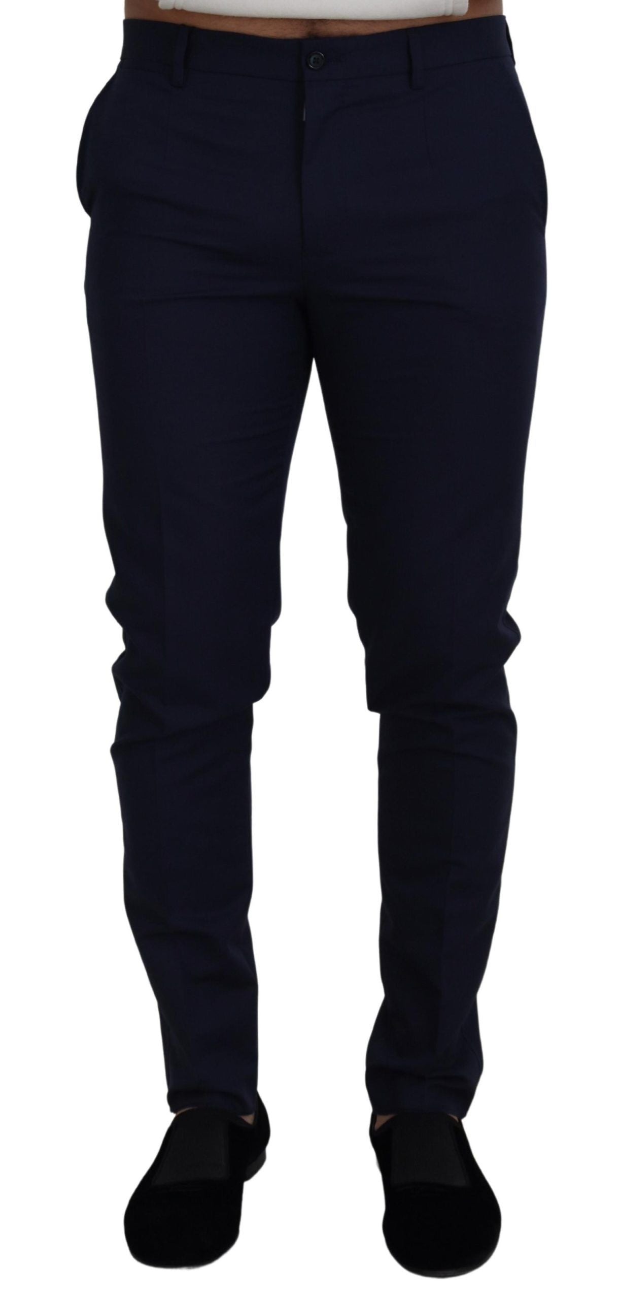 Dolce &amp; Gabbana Elegante Slim Fit Anzughose in Blau