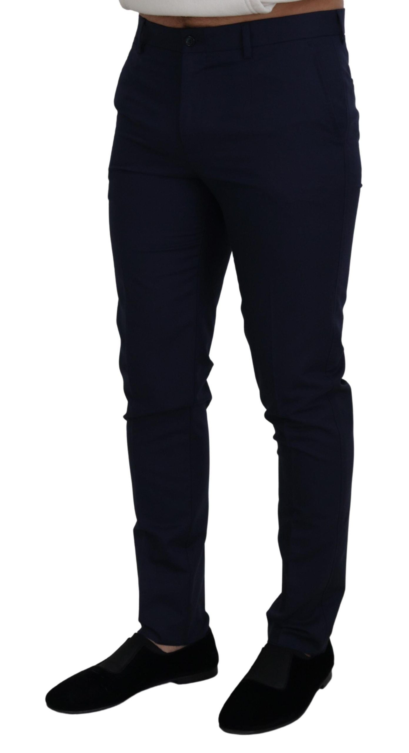 Dolce &amp; Gabbana Elegante Slim Fit Anzughose in Blau