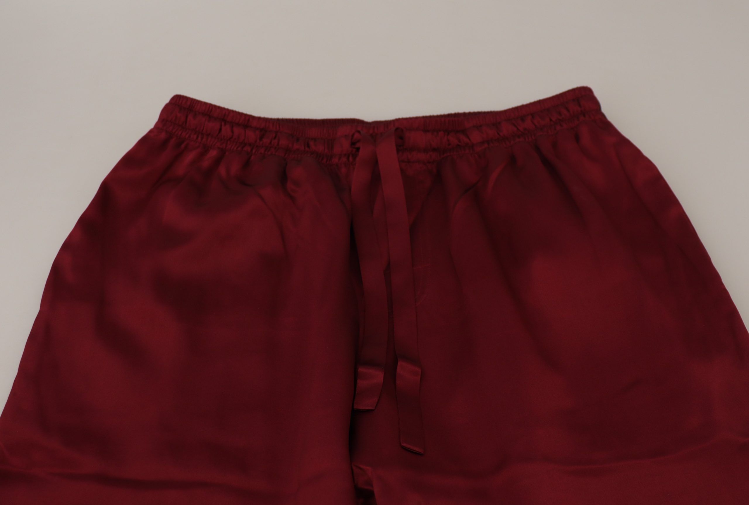 Dolce &amp; Gabbana – Loungehose aus Seide in Bordeaux