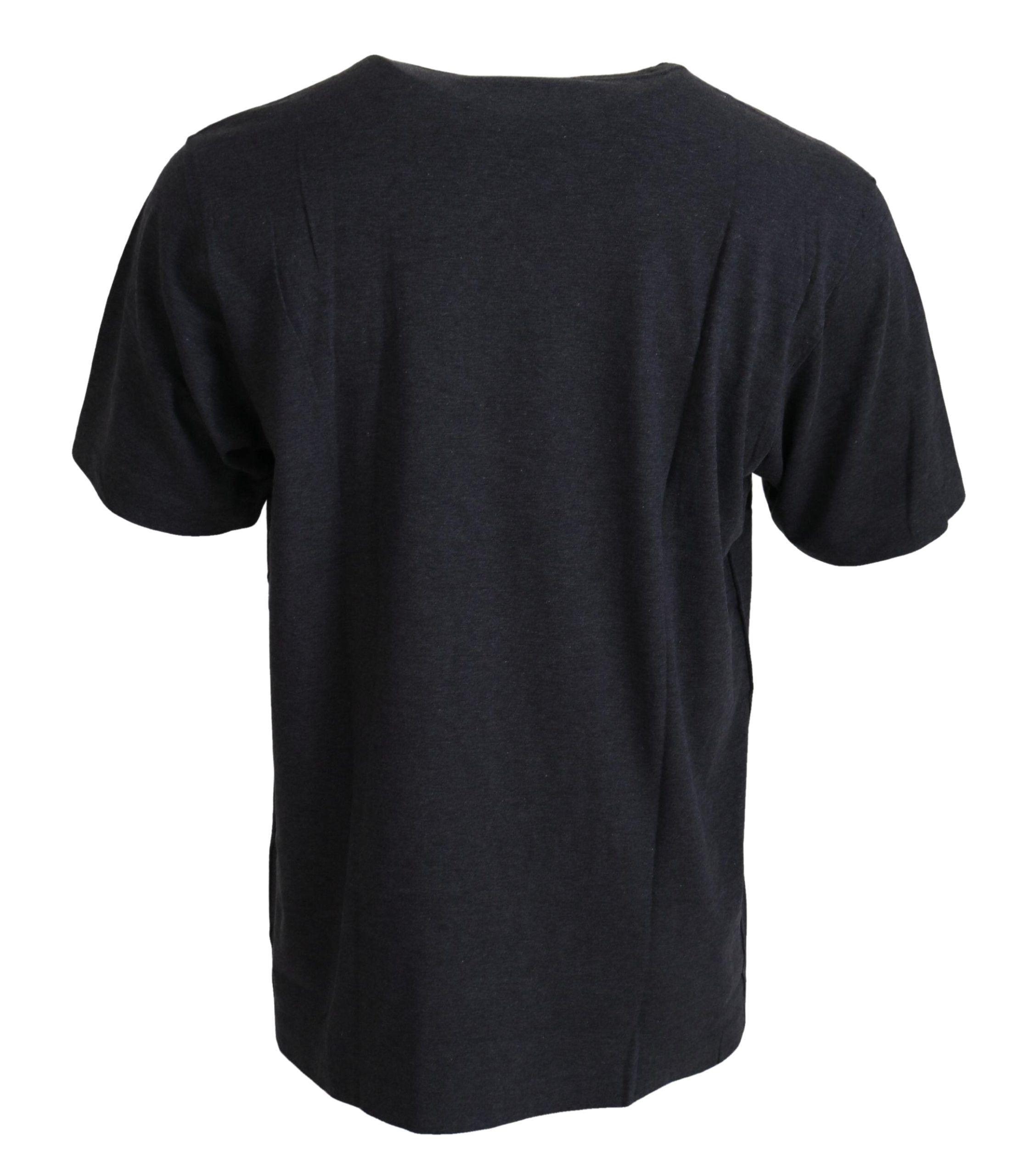 Dolce &amp; Gabbana – Elegantes T-Shirt mit Rundhalsausschnitt und grauem Motiv