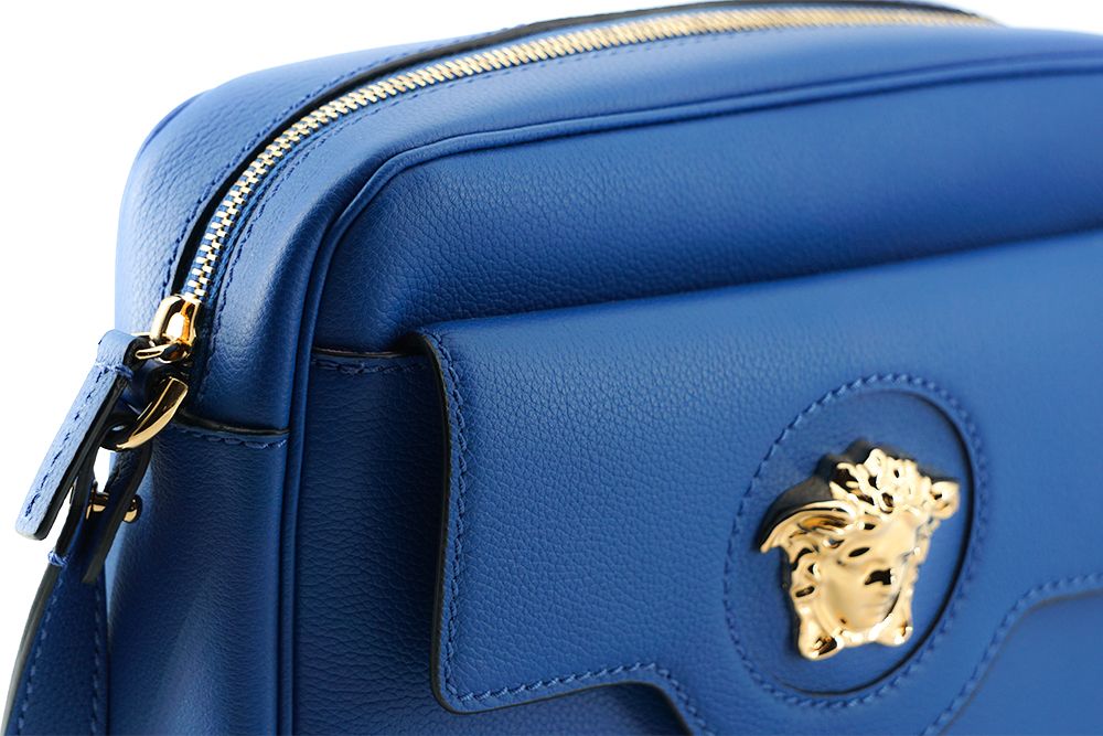 Geantă Versace Elegant Blue din piele de vițel pentru cameră foto