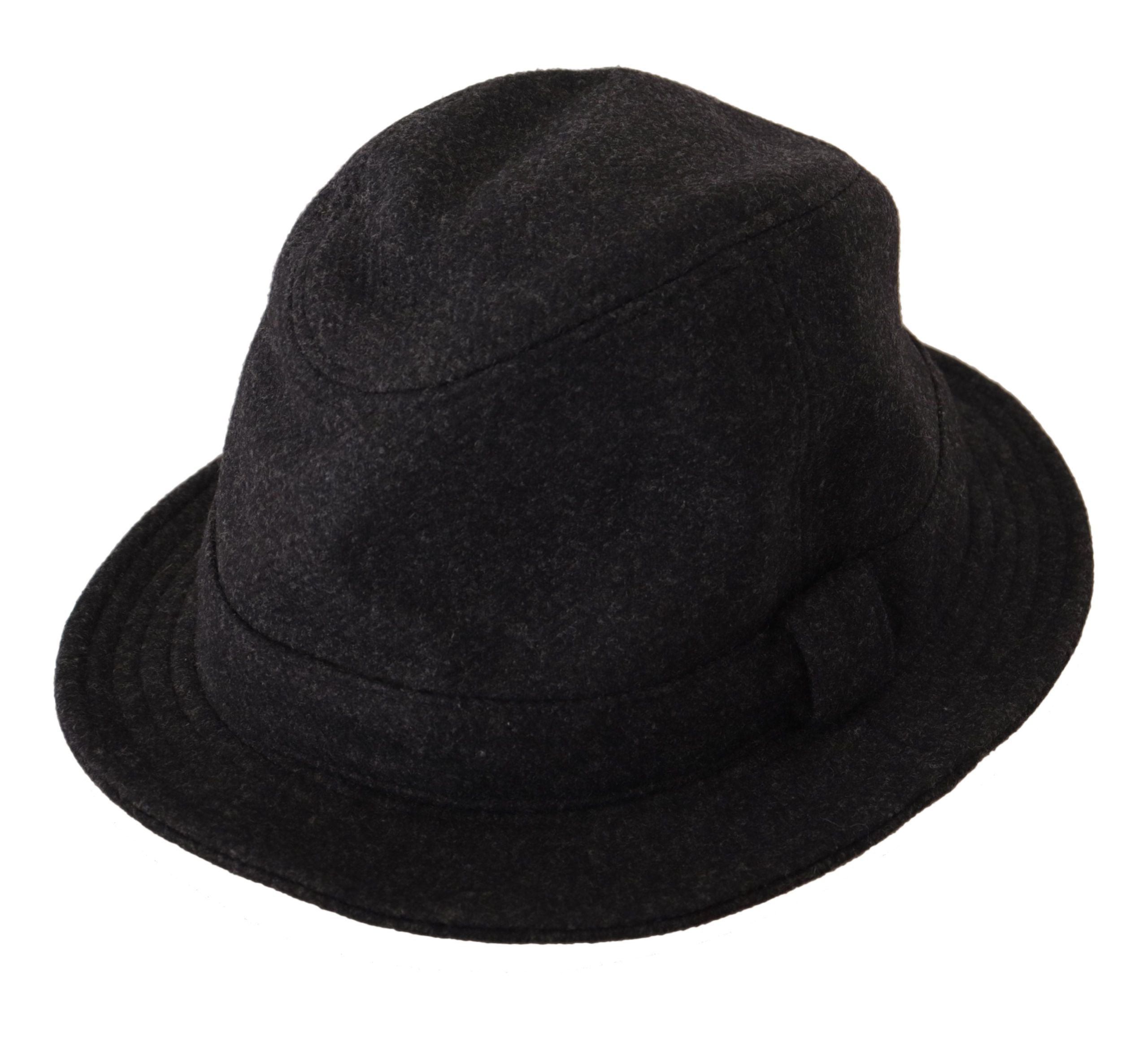 Dolce &amp; Gabbana Eleganter grauer Trilby-Hut aus Wolle und Kaschmir