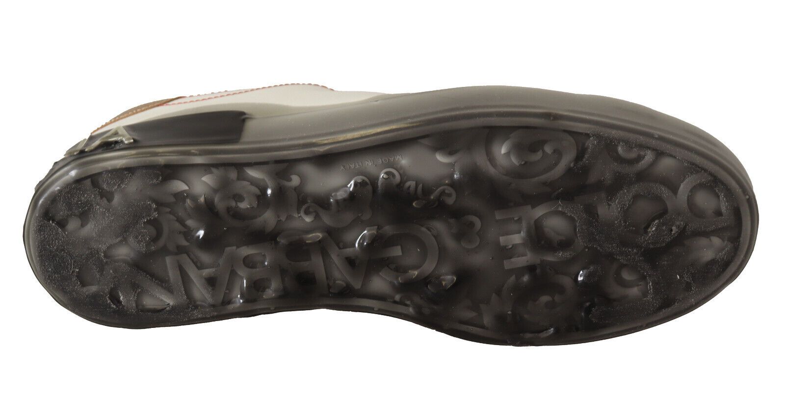 Dolce &amp; Gabbana Elegante Sneakers aus weißem und goldenem Leder