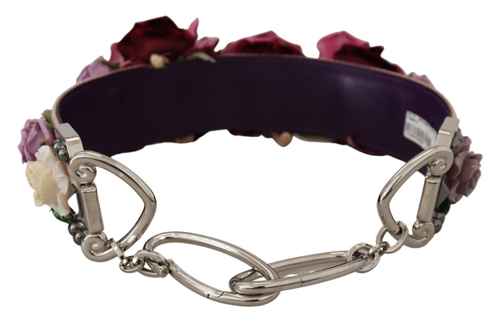 Dolce &amp; Gabbana Accesoriu cu curea de umăr din piele florală bej