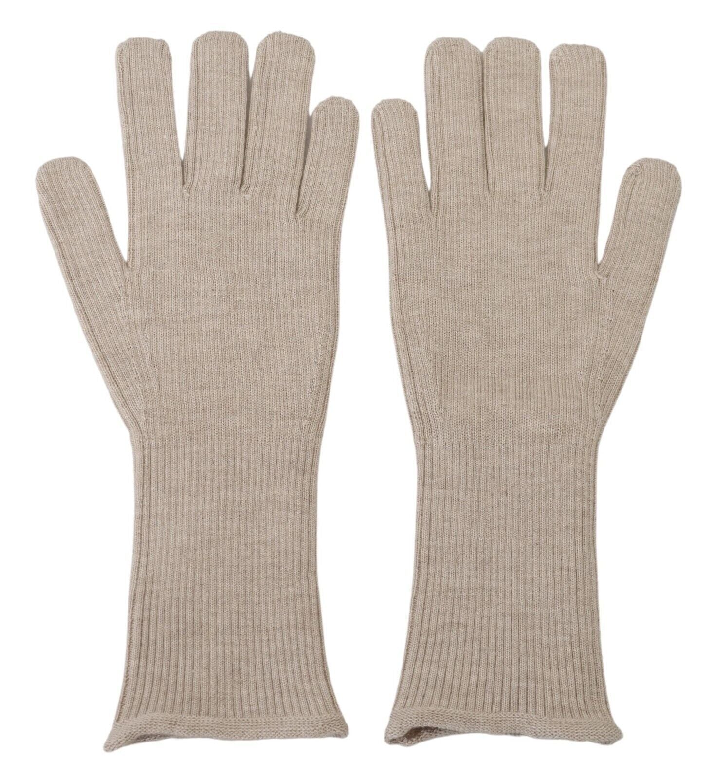 Mănuși Dolce &amp; Gabbana Elegant Ivory Cashmere-Mate Mix