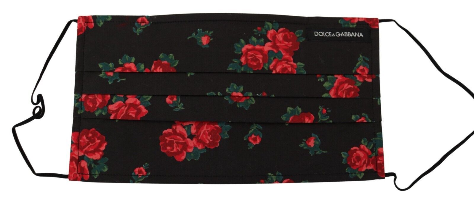 Mască de față plisată elegantă cu imprimeu floral din bumbac Dolce &amp; Gabbana