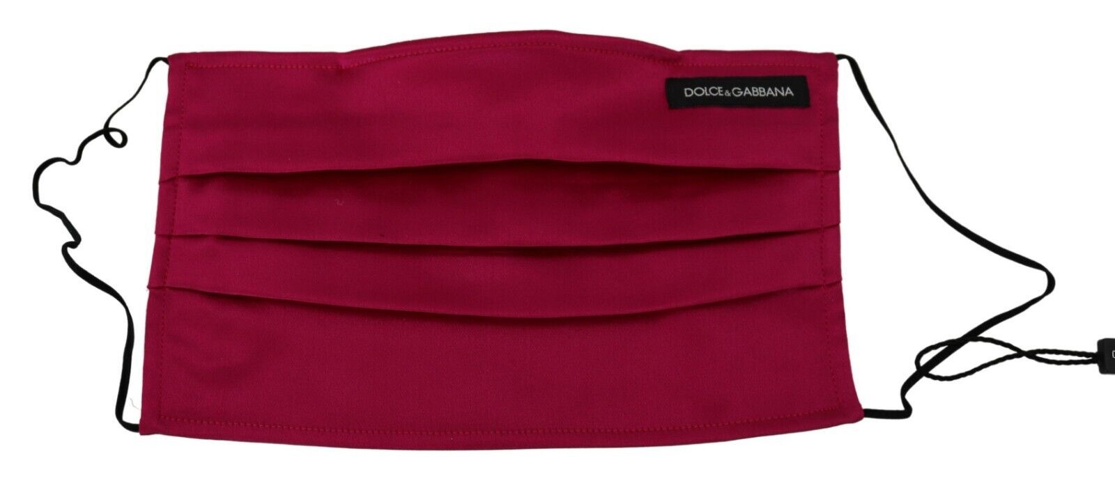 Mască facială elegantă din mătase plisată maro Dolce &amp; Gabbana