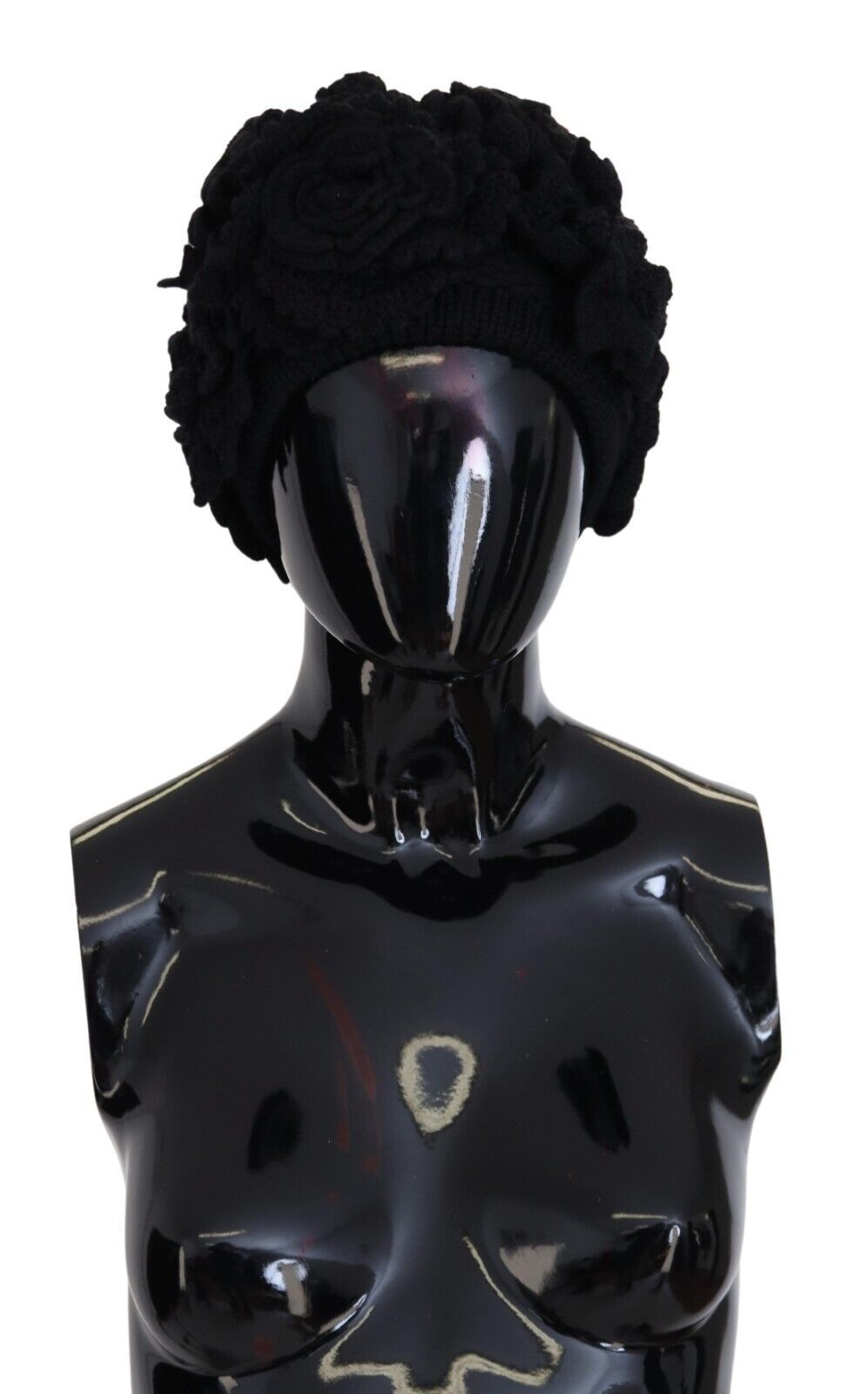 Căciulă Dolce &amp; Gabbana Elegant Black Beanie din lână virgină