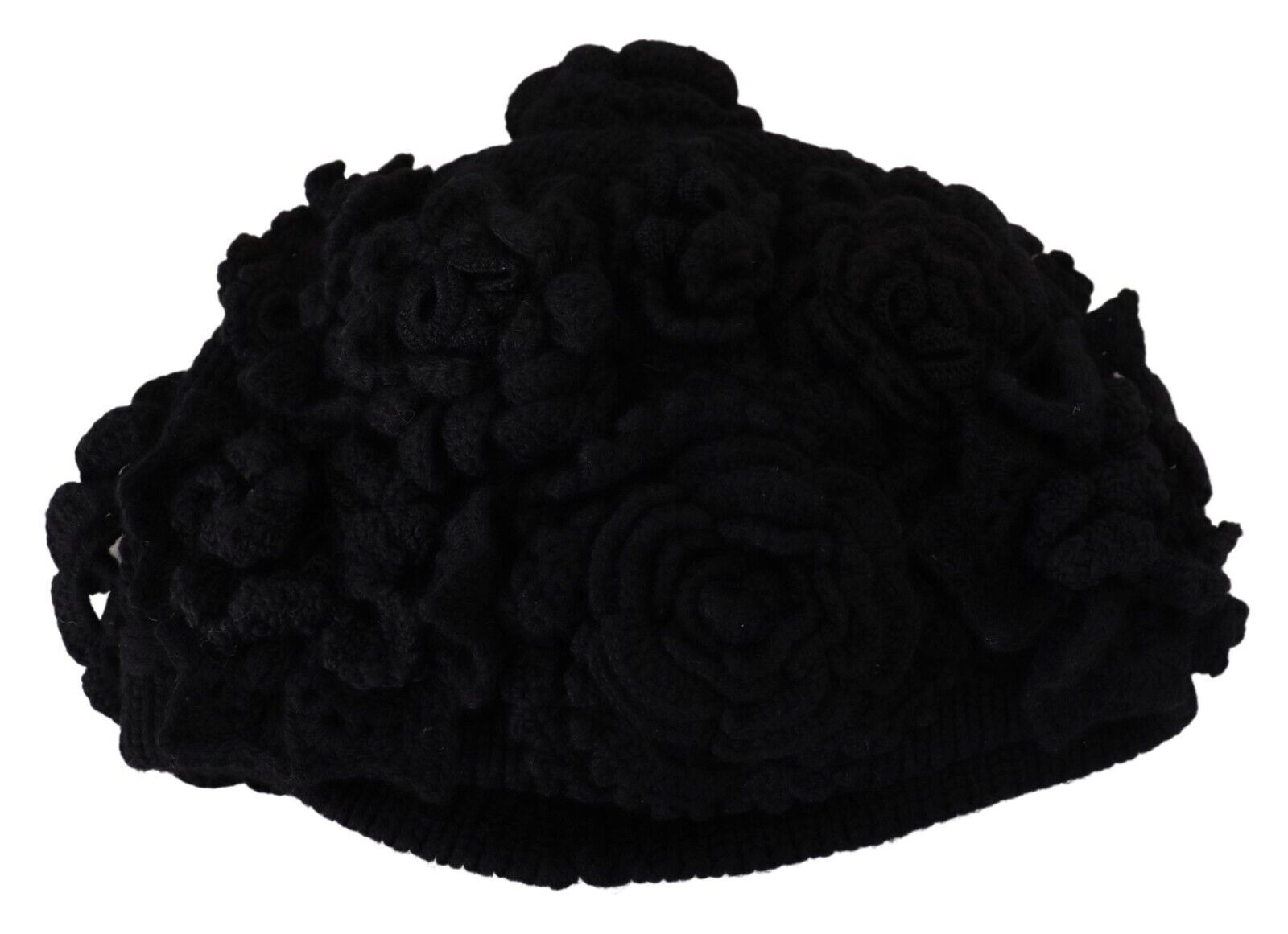 Căciulă Dolce &amp; Gabbana Elegant Black Beanie din lână virgină