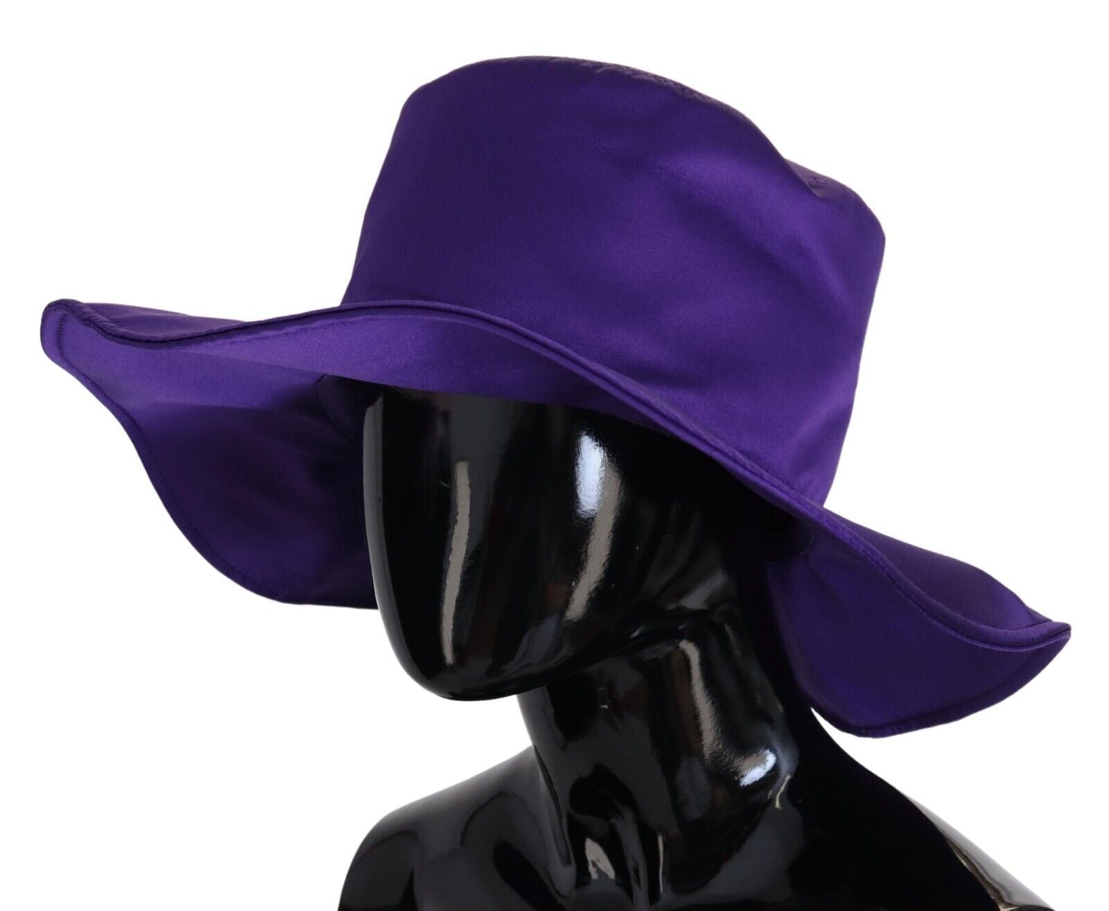 Pălărie elegantă de mătase violet Dolce &amp; Gabbana