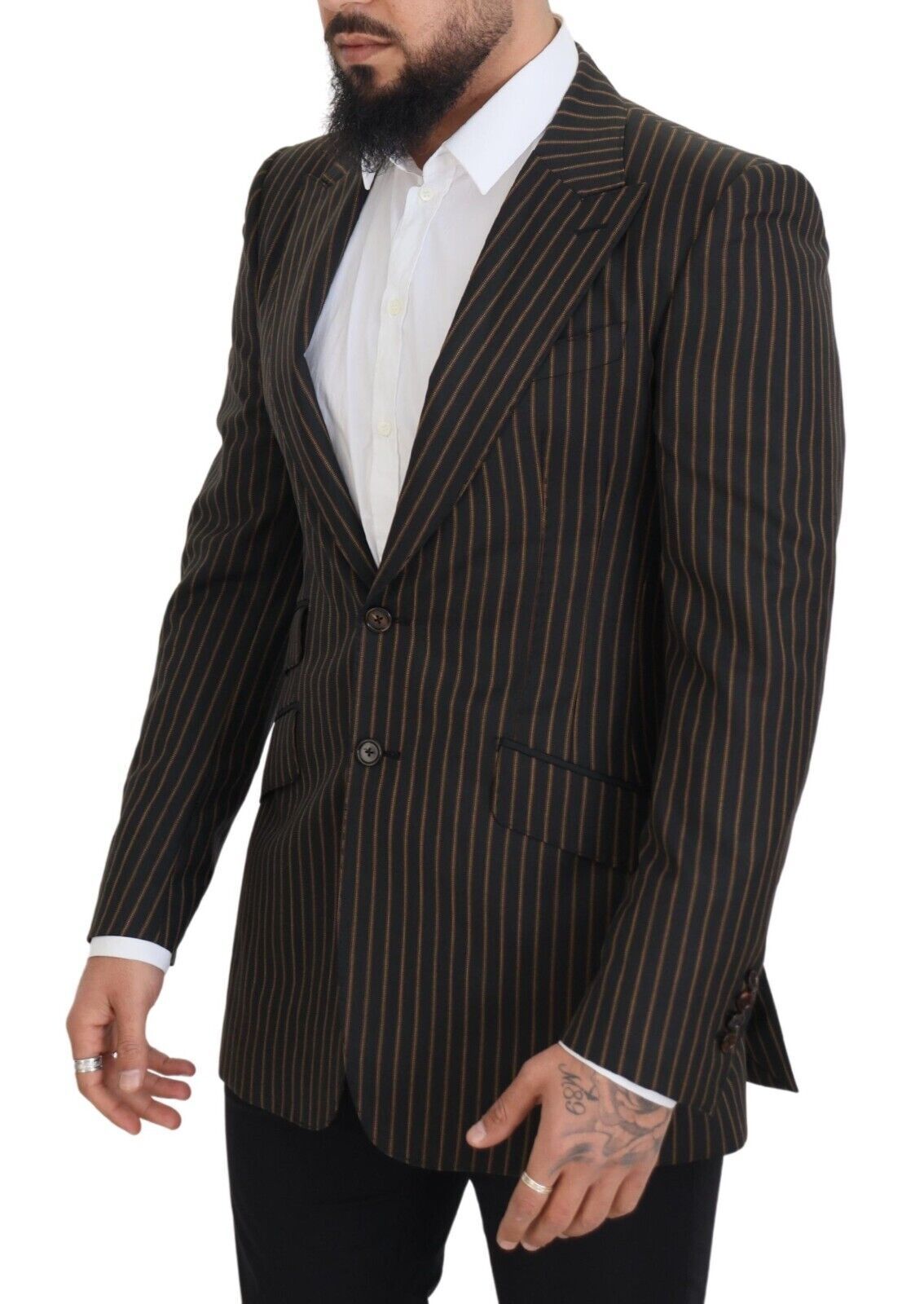 Dolce &amp; Gabbana – Eleganter, gestreifter Slim-Blazer aus Wollmischung