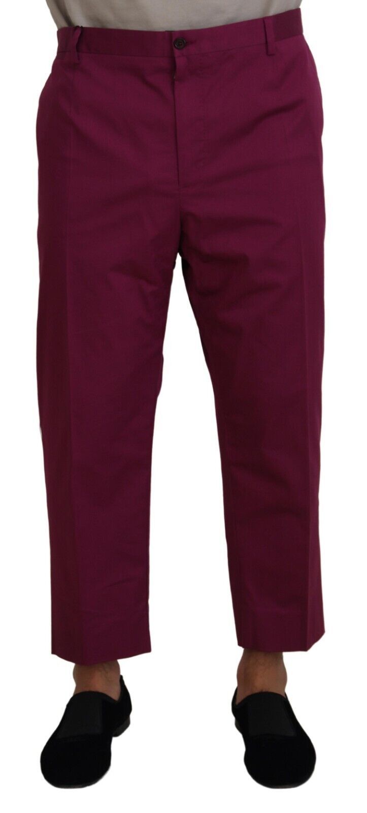 Dolce &amp; Gabbana Elegante Magenta-Stretchhose aus Baumwolle