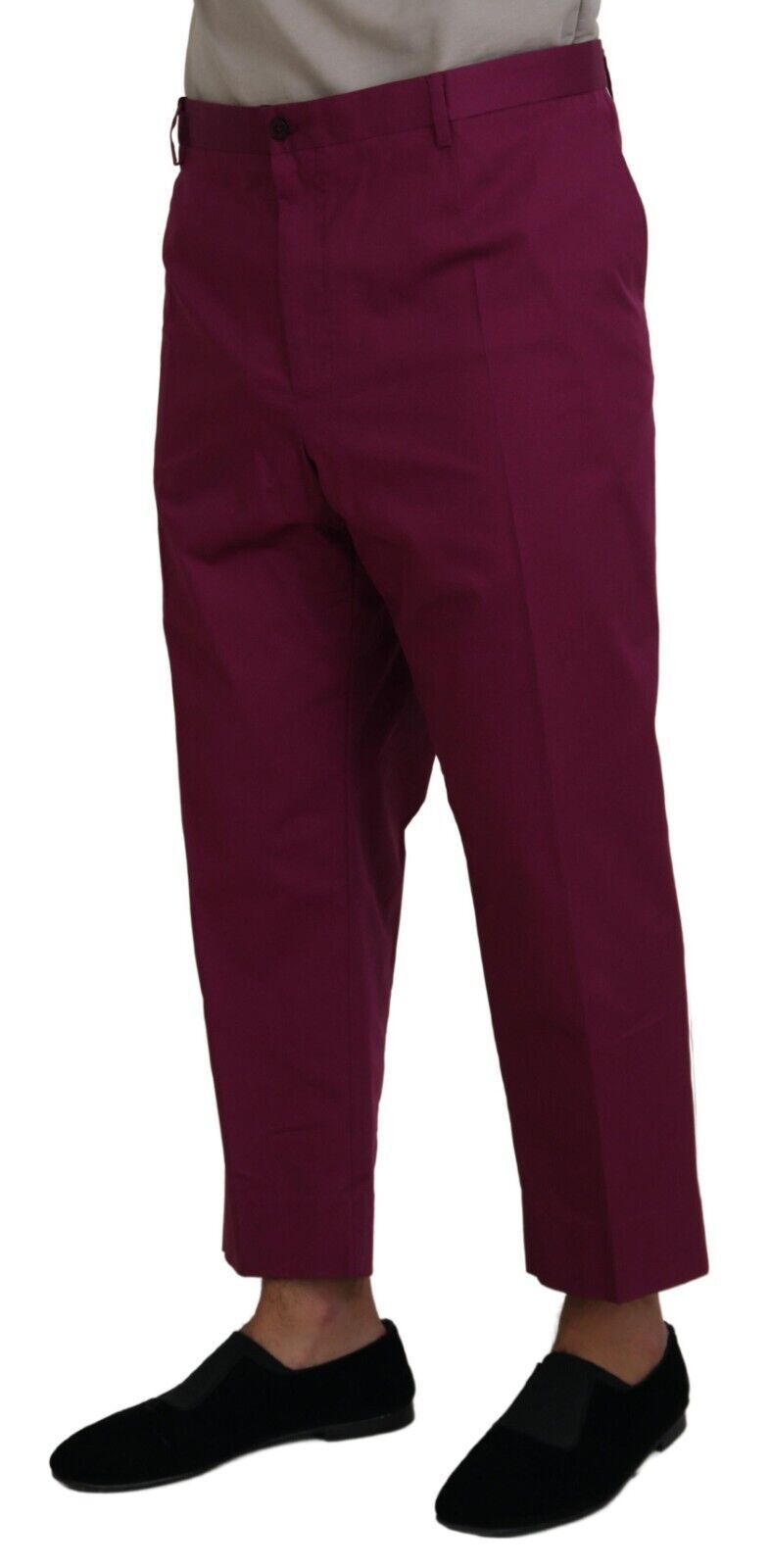 Dolce &amp; Gabbana Elegante Magenta-Stretchhose aus Baumwolle
