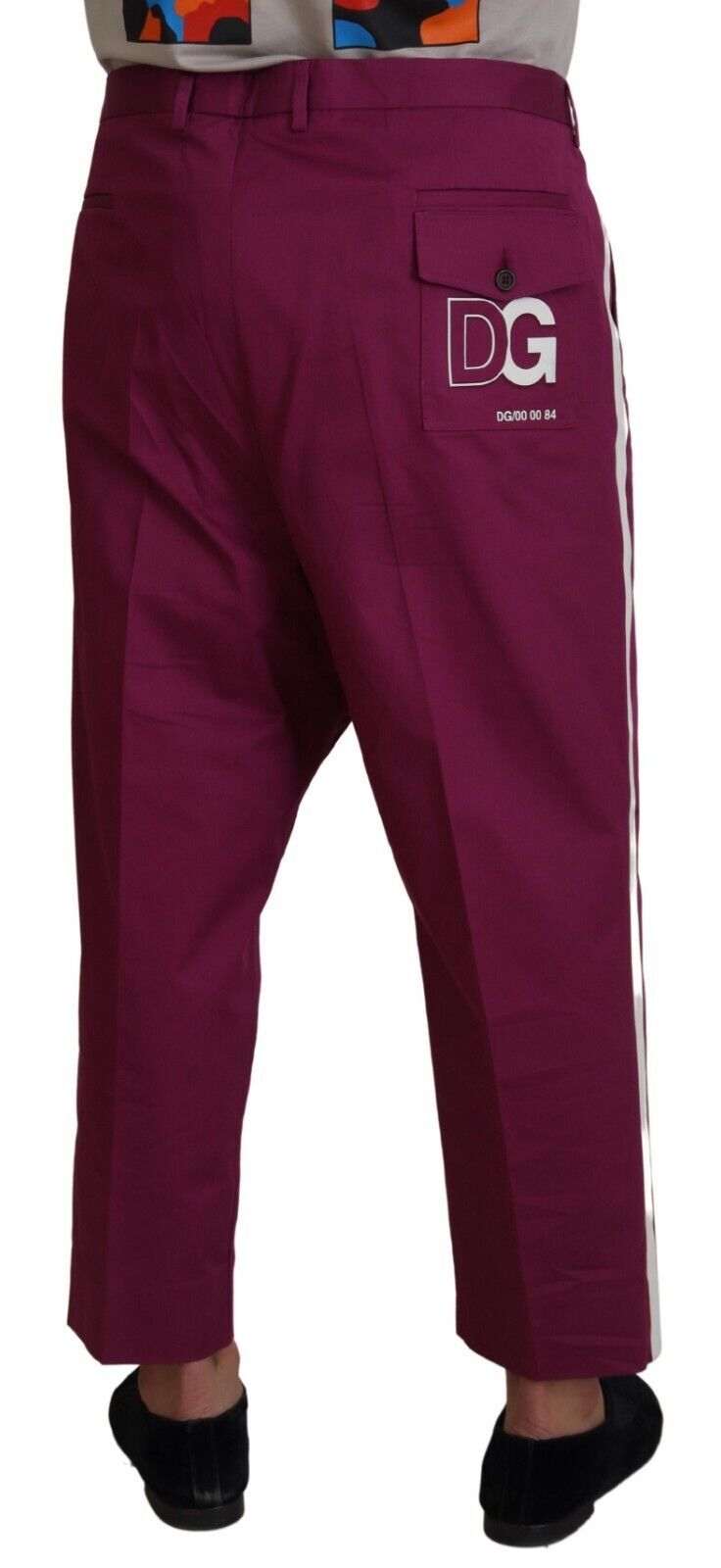 Dolce &amp; Gabbana Elegante Magenta-Stretchhose aus Baumwolle