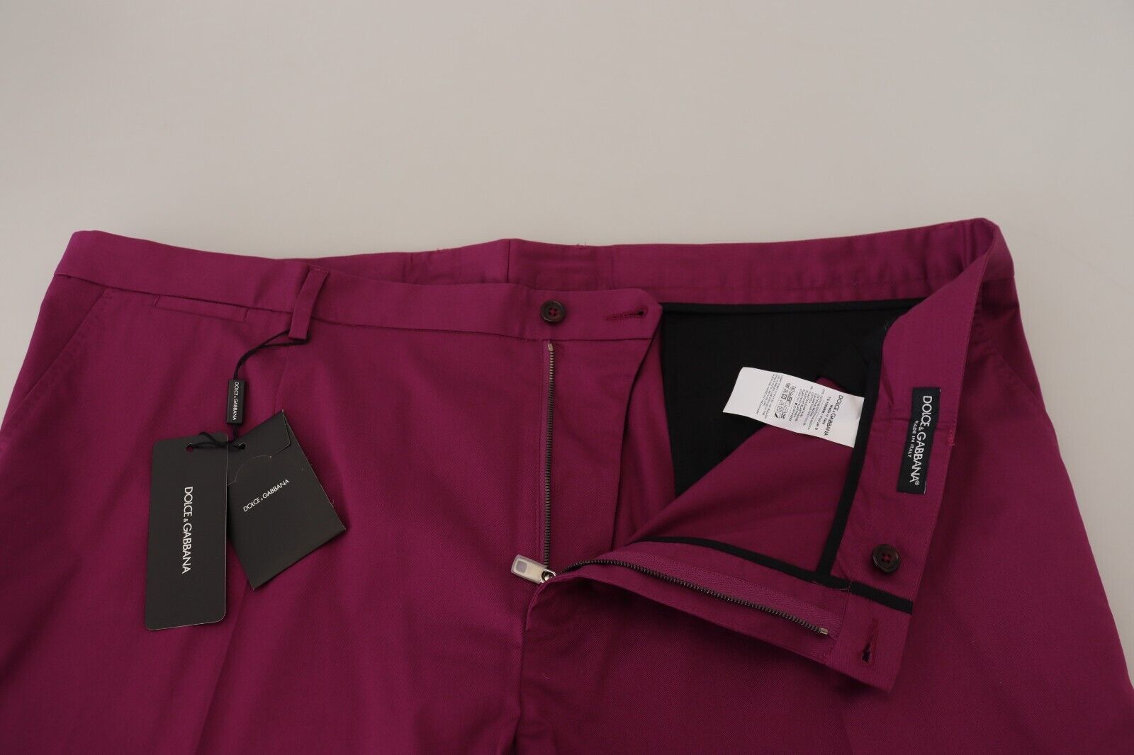 Dolce &amp; Gabbana Elegante Magenta-Stretchhose aus Baumwolle