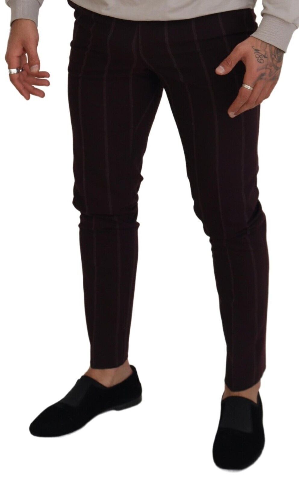 Dolce &amp; Gabbana Elegante Hose aus brauner Wollmischung